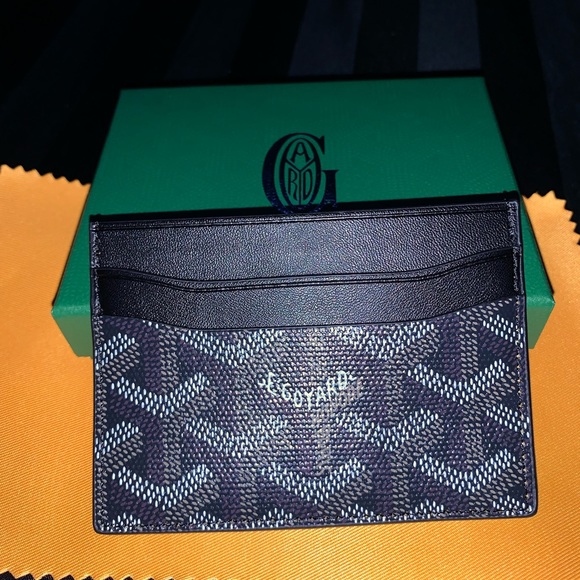Black GoYard Saint Sulpice Card Wallet / Card Holder (Pre-Owned) - Picture 4 of 6